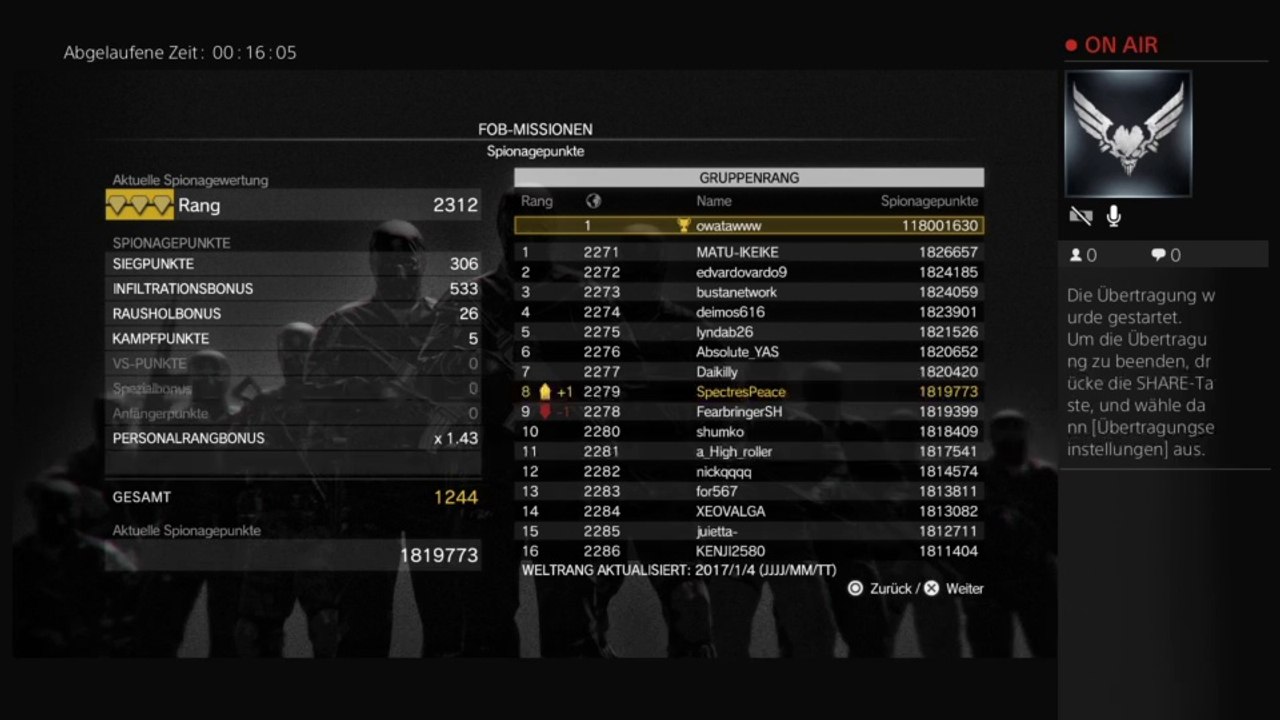 MGS 5 FOB Boosting S++ Staff  by SpectresPeace