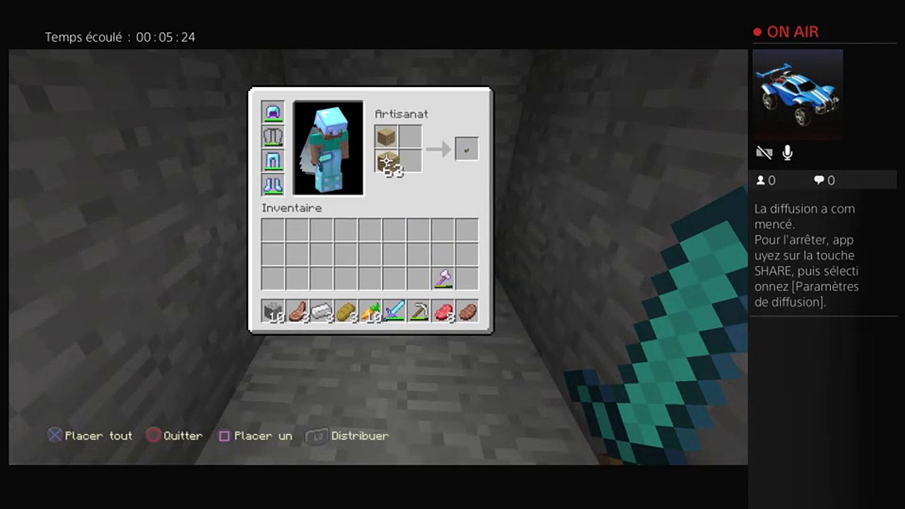 Diffusion PS4 sur la demo de minecraft