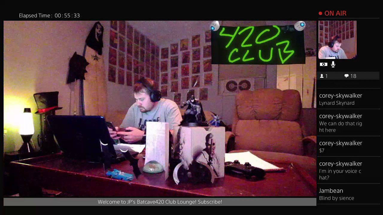 Streaming For FrieNdz @ JP's Batcave Lounge!