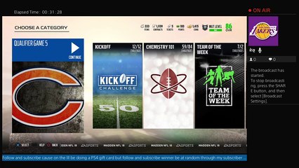Playing #MaddenNFL18 Listing to #Lakers talk #DABS and #SportsTalk, #CurrentEvents