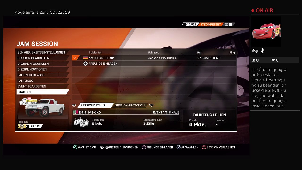 PS4-Live-Übertragung von der-00DANCER