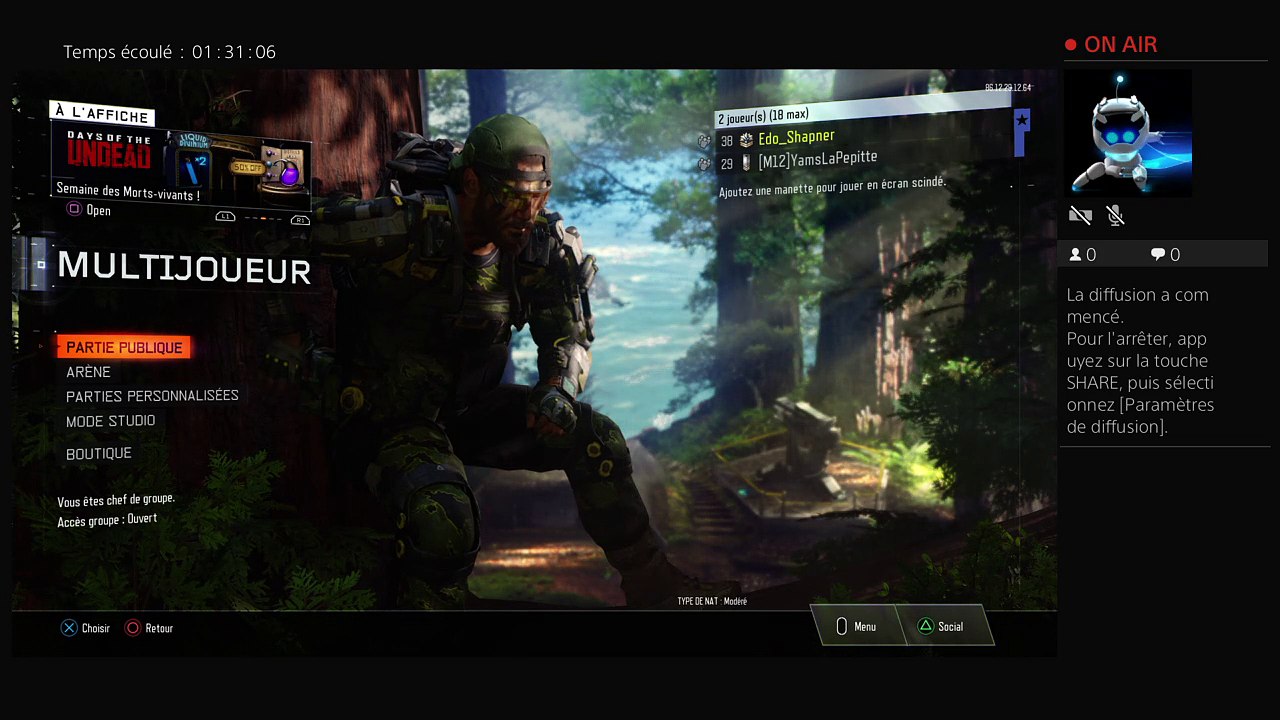 Diffusion PS4 en direct de Edo shapner