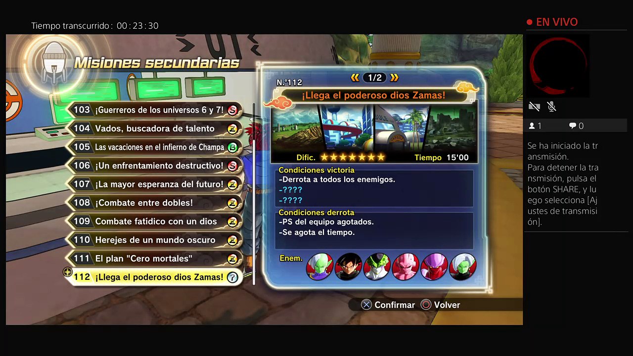 DBZ xenoverse Coliseo de heroes