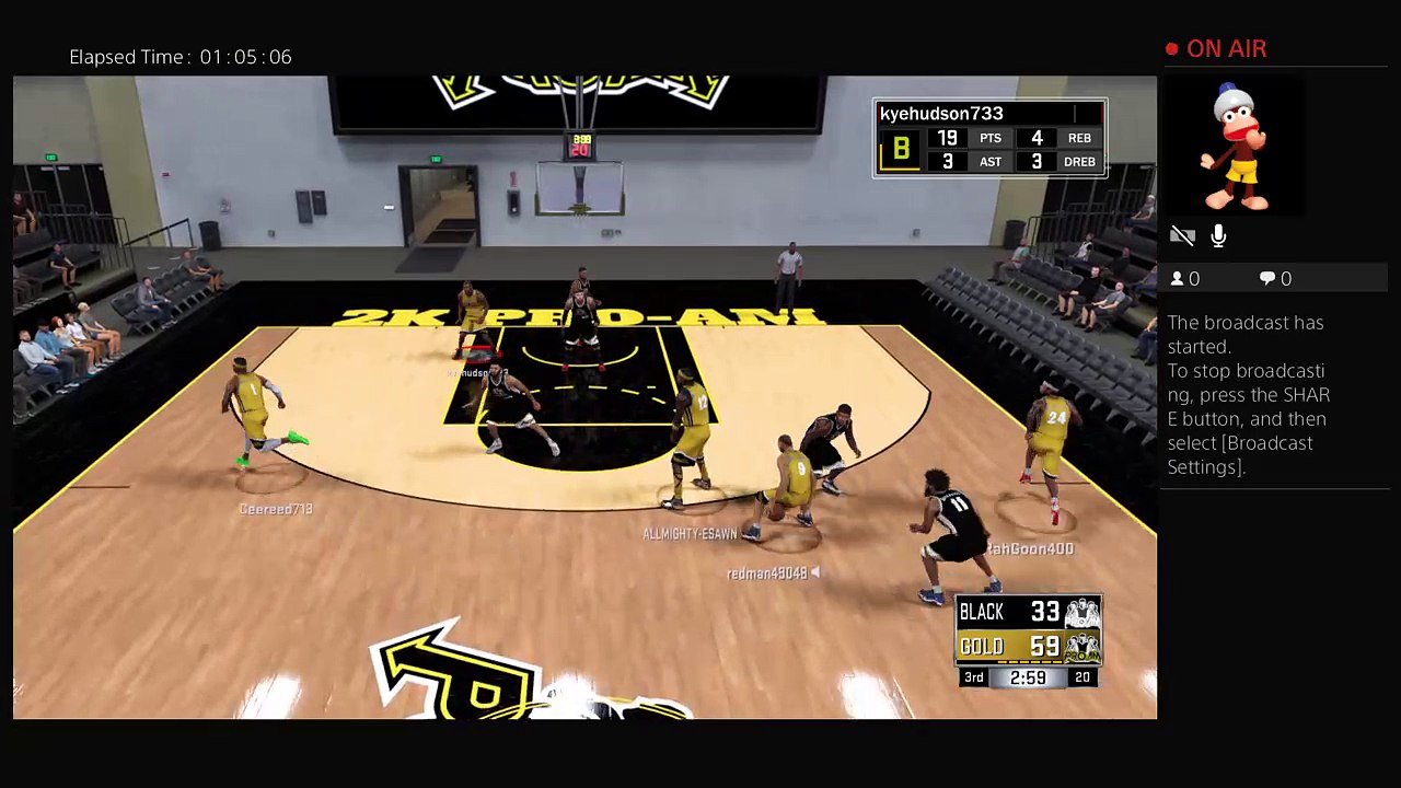 kyehudson733's Live PS4 Broadcast