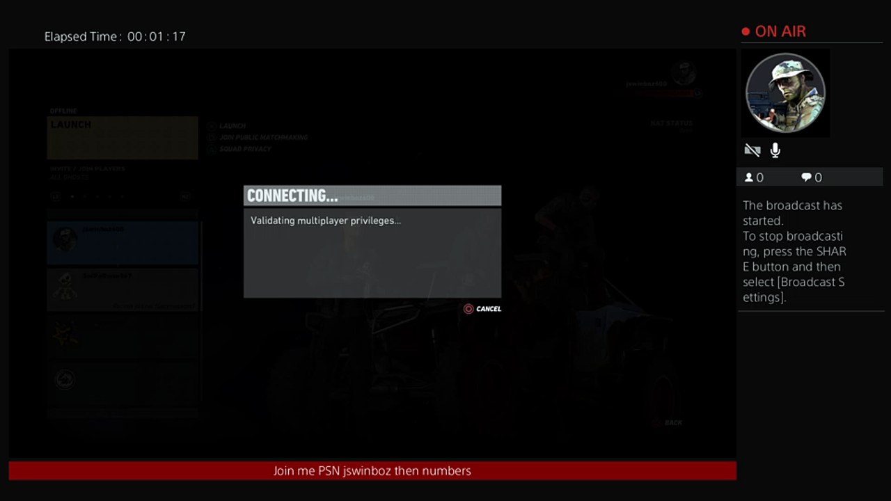 jswinboz600's Live PS4 Broadcast