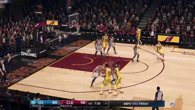 NBA Live 18 New Patch 1.10 Update Golden State Warriors Vs Cleveland Cavaliers Full Game