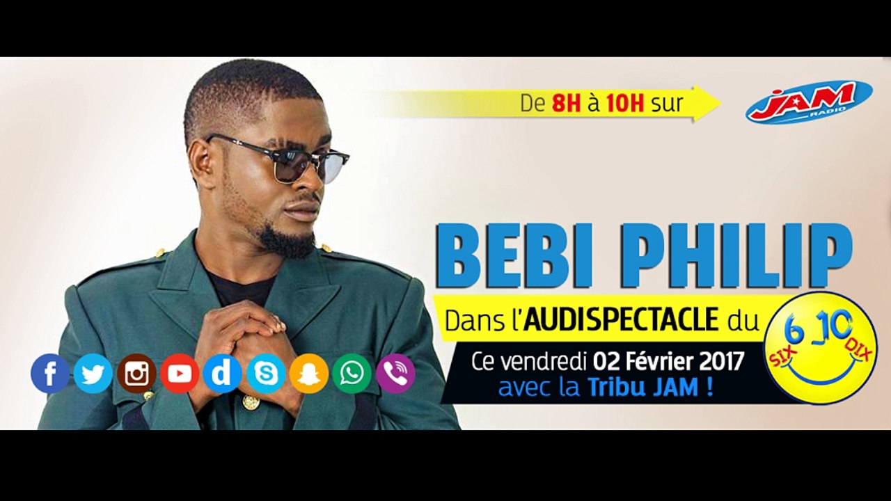 Audispectacle avec Bebi Philip dans le 6-10 sur Radio JAM (02 Fev 2018)