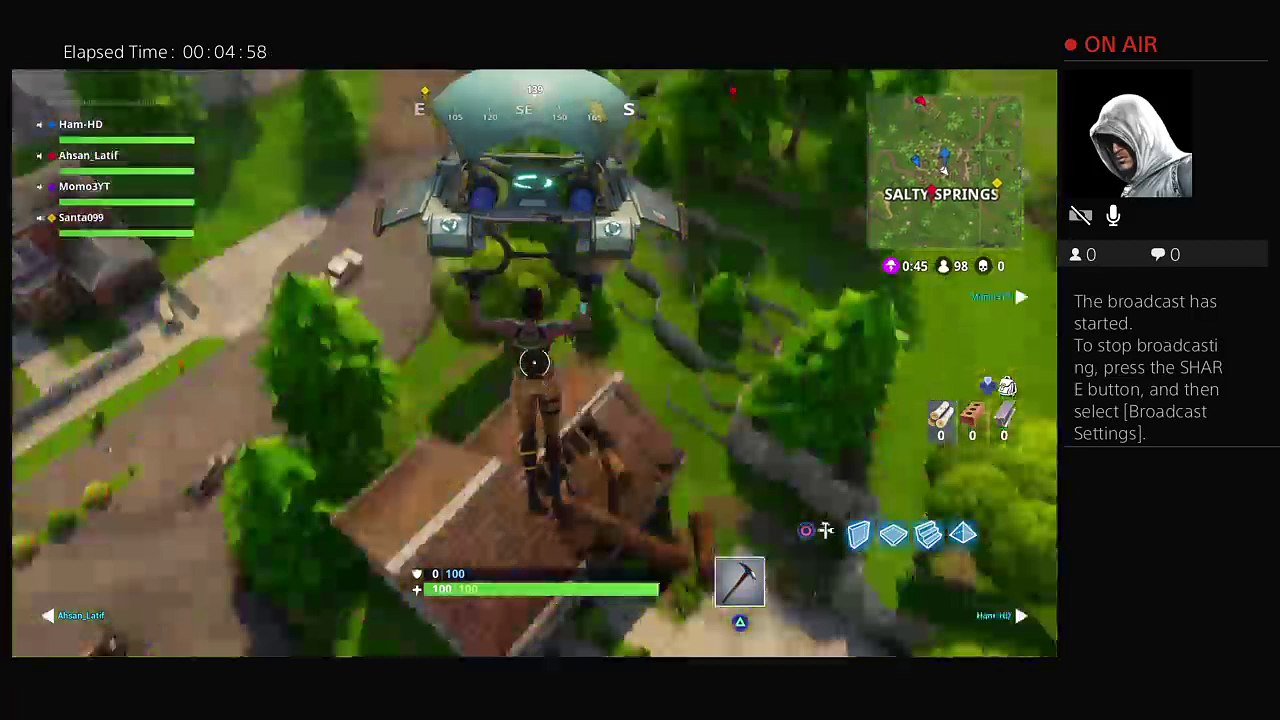 Fortnite live stream on ps4