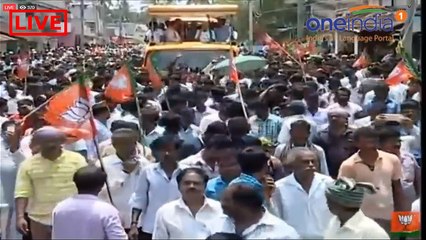 ಶಿಕಾರಿಪುರದಲ್ಲಿ ಯಡಿಯೂರಪ್ಪ ನಾಮಪತ್ರ ಸಲ್ಲಿಕೆ