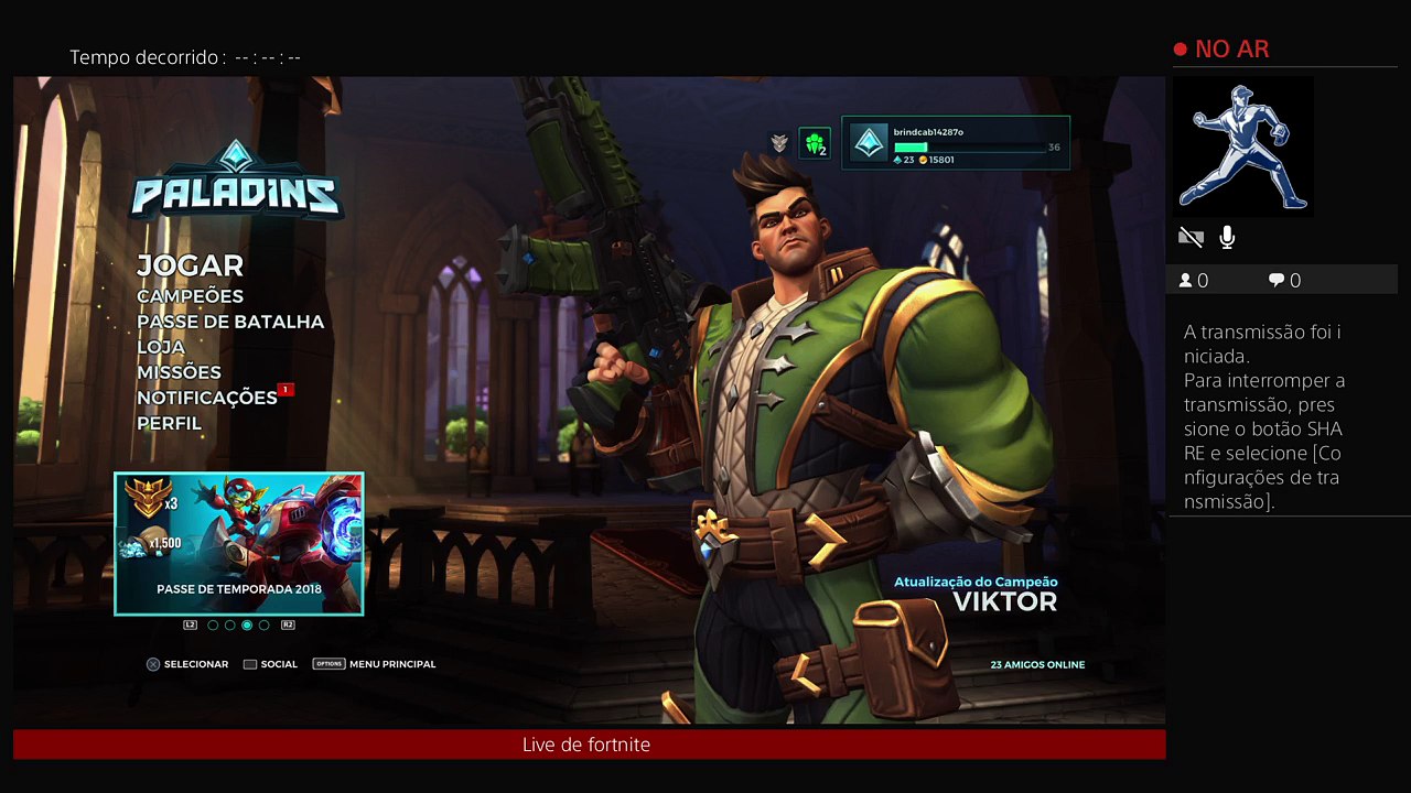 Jogando fortnite com thefox