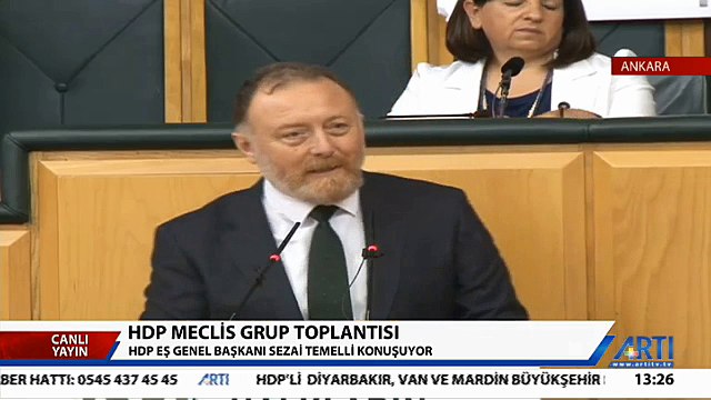 HDP Eş Genel Başkanı Sezai Temelli, HDP Meclis Grubunda konuşuyor
