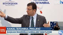 Ekrem İmamoğlu Kanal İstanbul ile ilgili basın açıklaması yapıyor