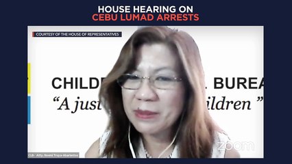 House hearing on Cebu Lumad arrests