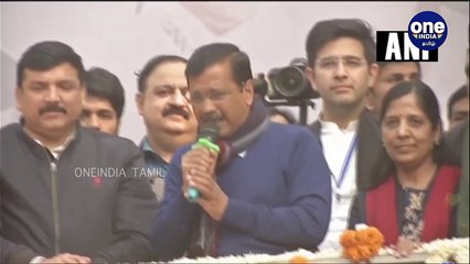 ஆம் ஆத்மி வெற்றி |  தொண்டர்களை சந்தித்தார் அரவிந்த் கெஜரிவால் - LIVE