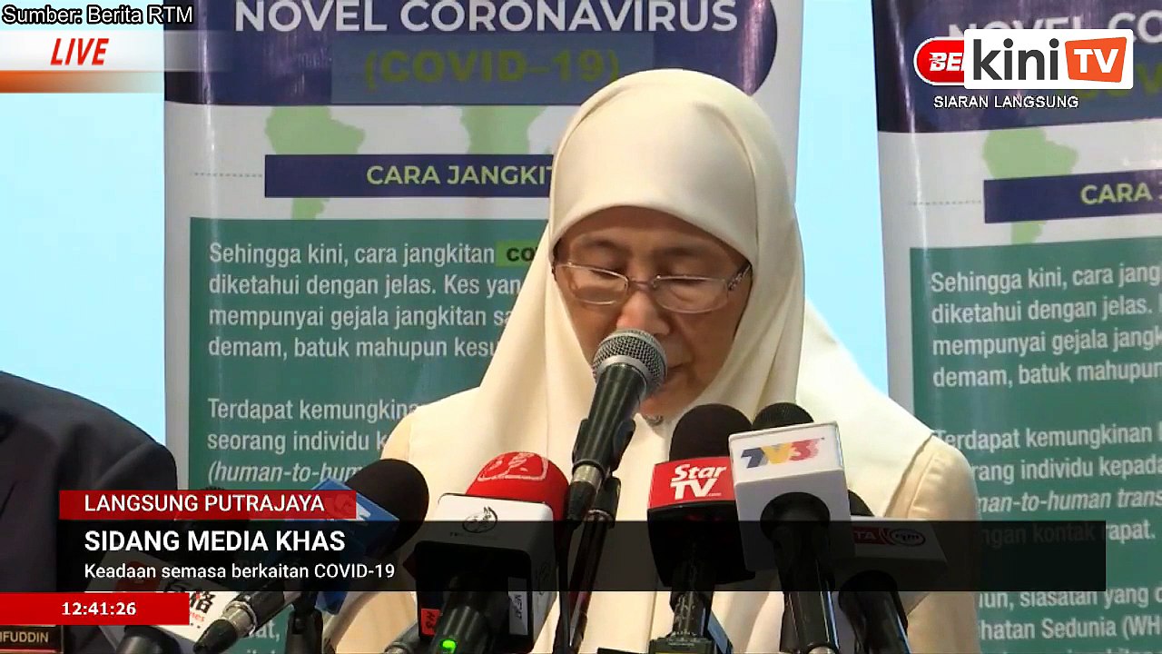 LIVE: Sidang Media Timbalan Perdana Menteri Dr Wan Azizah mengenai Mesyuarat Khas JPBP Covid-19