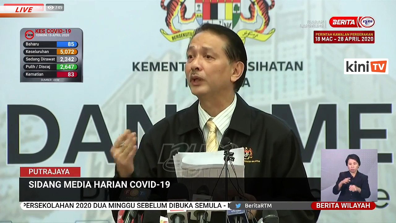 LIVE: Covid-19 situation update by Health DG Dr Noor Hisham Abdullah