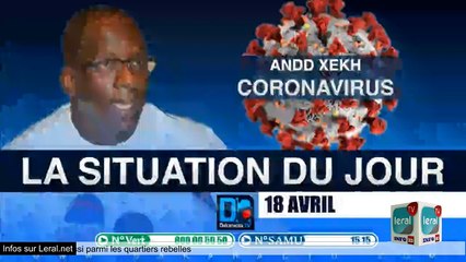 EN DIRECT : Ministère De la Santé point sur la Situation Du Jour  21/04/2020