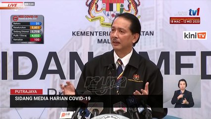 LIVE: Covid-19 situation update by Health DG Dr Noor Hisham Abdullah