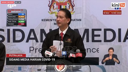 LIVE: Covid-19 situation update by Health DG Dr Noor Hisham Abdullah