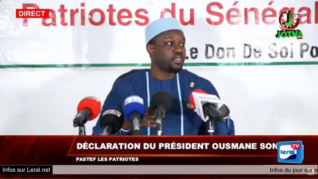 En DIrect - Le Président de Pastef Ousmane Sonko s'adresser aux sénégalais