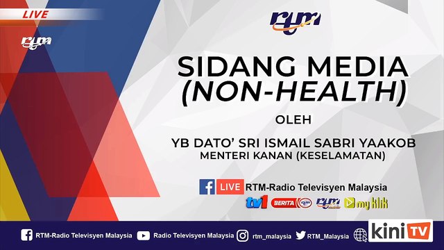 LIVE: Covid-19 situation update by Senior Minister Ismail Sabri Yaakob