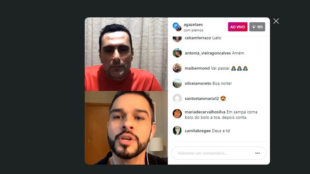 Em live, Philipe Lemos conversa com A Gazeta e fala sobre o dia a dia da quarentena