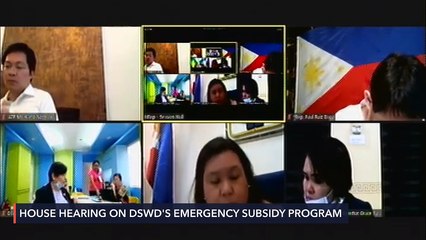 House hearing on DSWD's emergency subsidy program