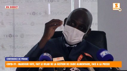 En direct sur Senego TV – Gestion aide alimentaire : Mansour Faye fait le bilan