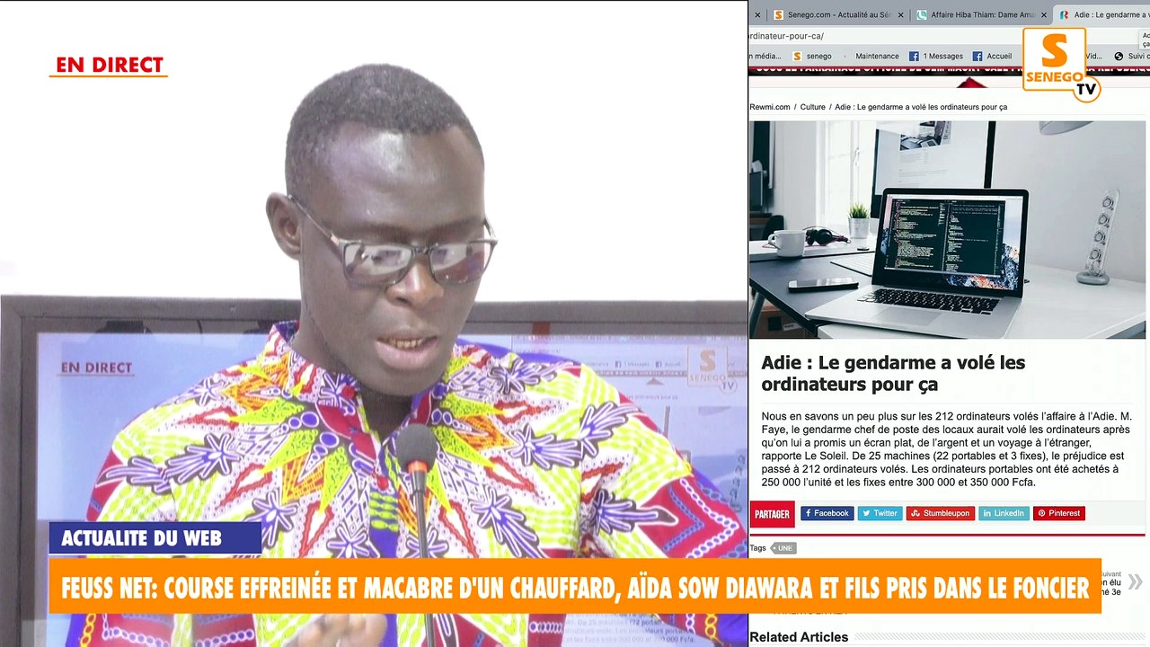 Feuss Net: Course effreinée et macabre d'un chauffard, Aïda Sow Diawara et fils pris dans le foncier