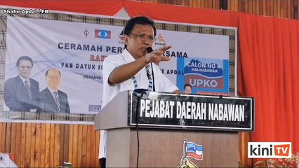 Earlier Today: Shafie Apdal's ceramah in Nabawan, Sabah