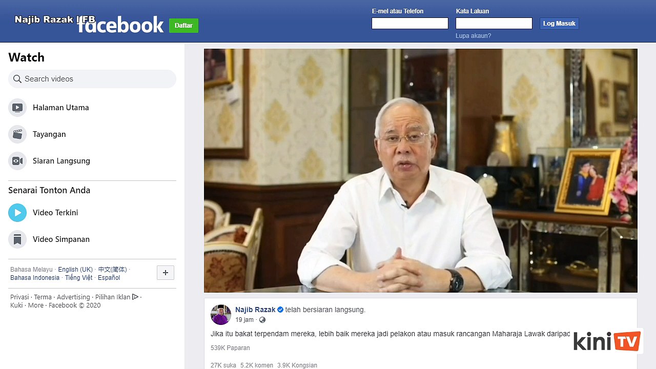 LIVE: Najib holds ceramah at Sg Manila