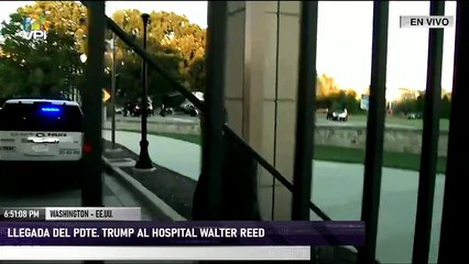 EN VIVO - Llegada del Pdte. Donald Trump al hospital Walter Reed
