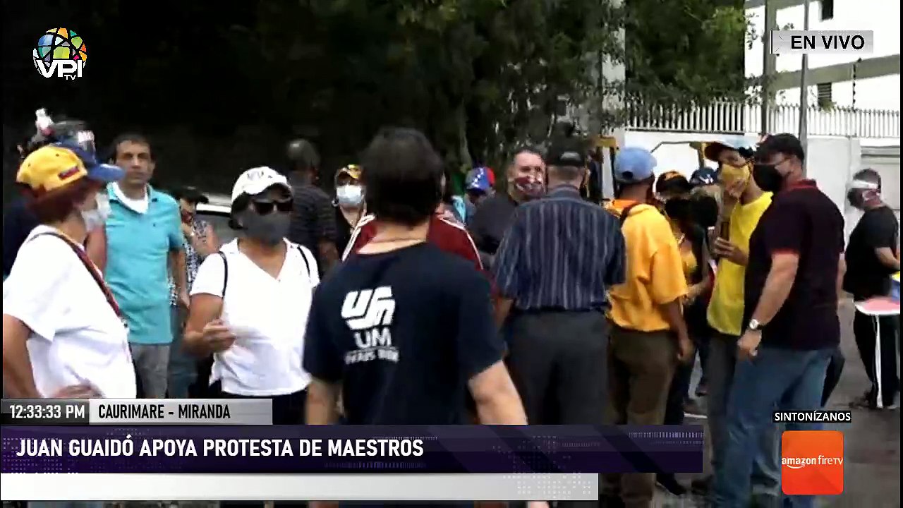 EN VIVO - Pdte. (e) Guaidó apoya protesta de maestros