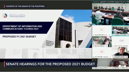 Senate budget hearing for DICT for 2021 fiscal year