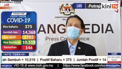 LIVE: Perkembangan terkini Covid-19 oleh Kementerian Kesihatan