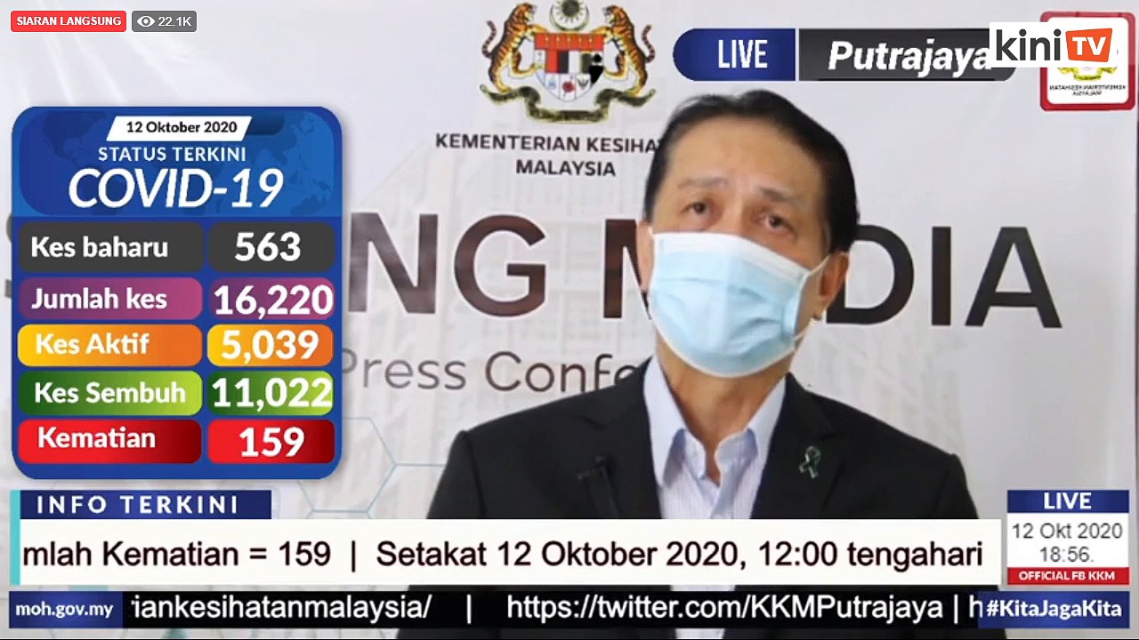 LIVE: Covid-19 situation update by Health DG Dr Noor Hisham Abdullah