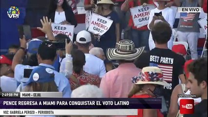 EN VIVO - Mike Pence regresa a Miami para conquistar el voto latino