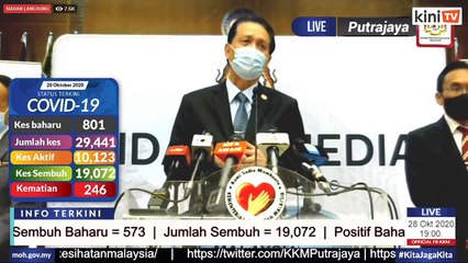 LIVE: Covid-19 situation update by Health DG Dr Noor Hisham Abdullah