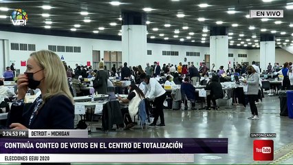 En Vivo desde Michigan - Ciudadanos a la espera de resultados en centro de totalización