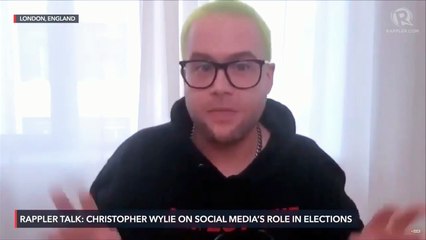 Rappler Talk: Christopher Wylie on social media’s role in elections