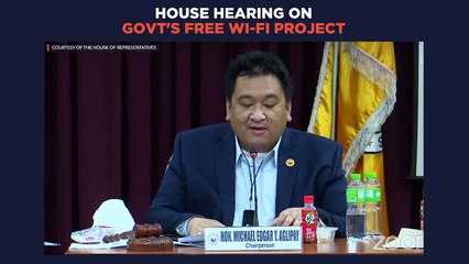 House hearing on the govt's free Wi-Fi project