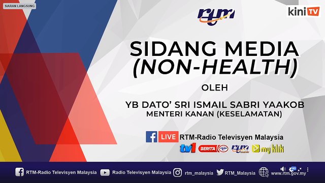 LIVE: Covid-19 situation update by Senior Minister Ismail Sabri Yaakob