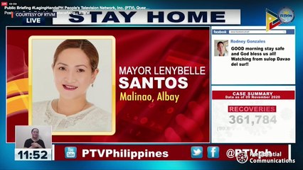 Laging Handa public briefing | Tuesday, November 10