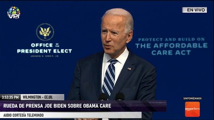 En Vivo desde Wilmington - Rueda de prensa Joe Biden sobre Obama Care