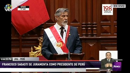 En Vivo desde Lima - Francisco Sagasti se juramenta como Presidente de Perú