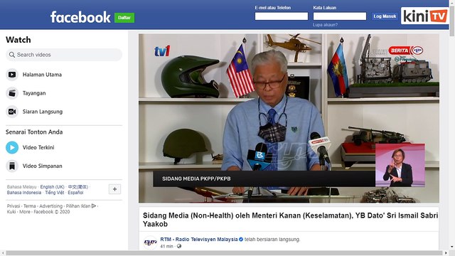 LIVE: Covid-19 situation update by Senior Minister Ismail Sabri Yaakob
