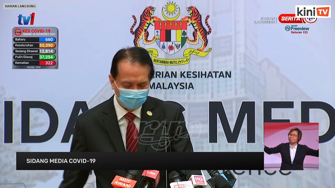LIVE: Covid-19 situation update by Health DG Dr Noor Hisham Abdullah