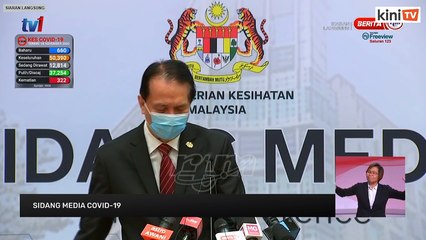 LIVE: Covid-19 situation update by Health DG Dr Noor Hisham Abdullah