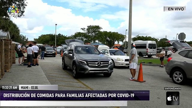 En Vivo desde Miami - Distribución de comidas para familias afectadas en pandemia