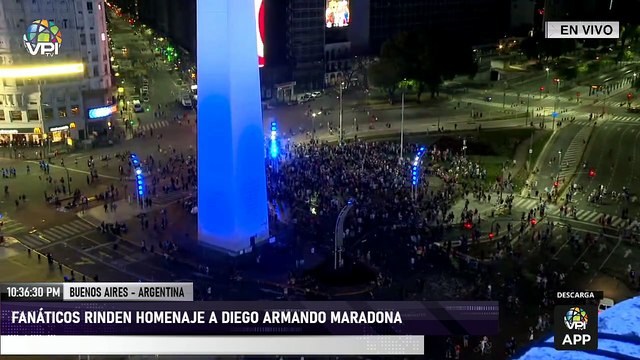 En Vivo desde Buenos Aires - Cientos de fanáticos rinden tributo a Maradona